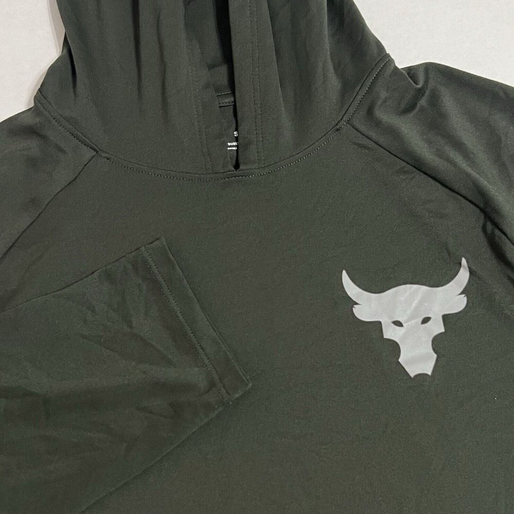 Under Armour Men's Small Project Rock Green Lightweight Training Hoodie Pullover